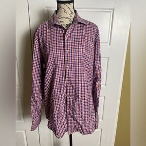 Robert Graham Long Sleeve Cotton Button Up Shirt Size Medium